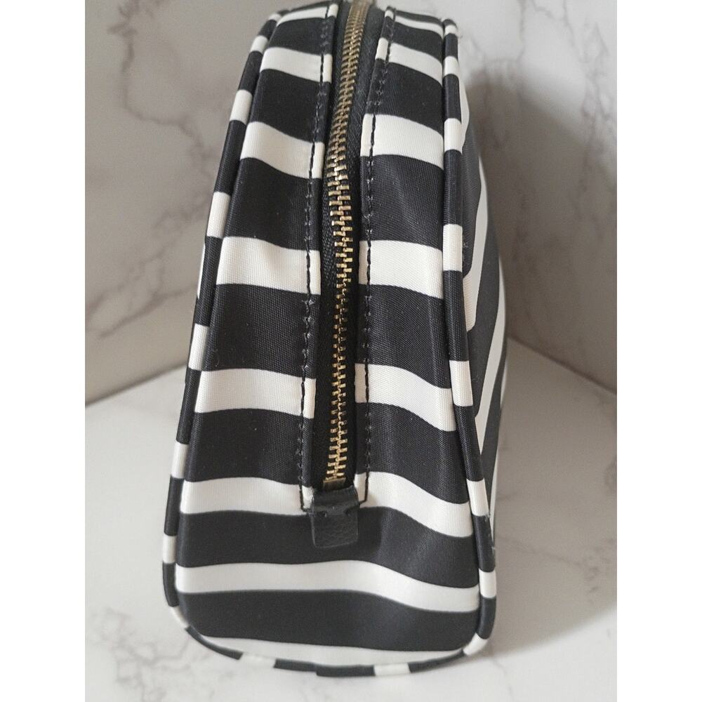 KATE SPADE Dawn Black & White Sailing Stripe Dome Cosmetic Bag - NWOT - Picture 4 of 7